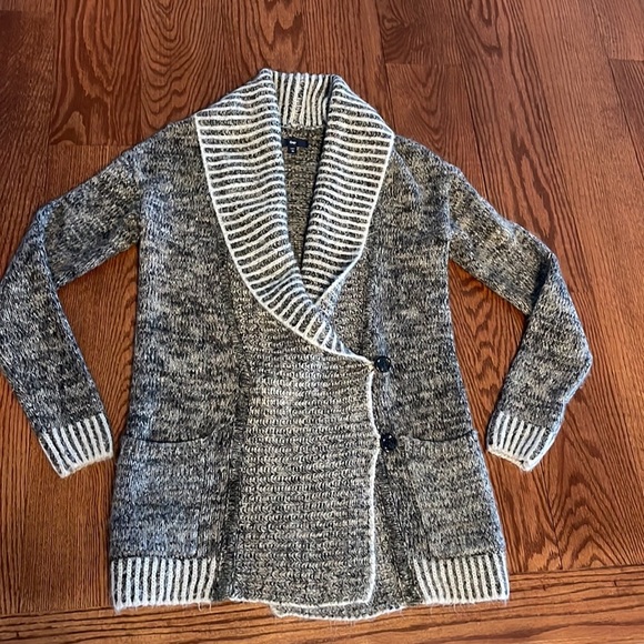 GAP relaxed fit women’s shawl collar cable knit cardigan double breasted look XS - Picture 1 of 16